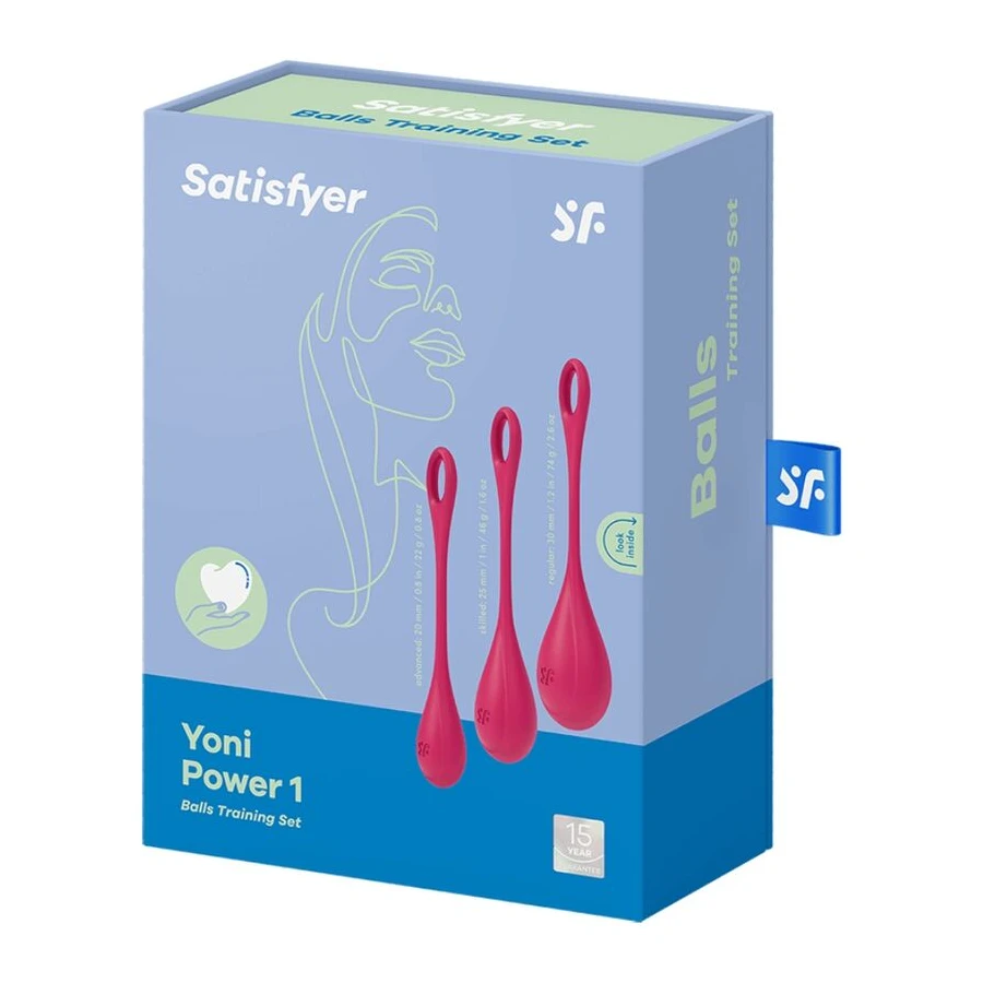 SATISFYER - SET DA ALLENAMENTO YONI POWER 1 ROSSO